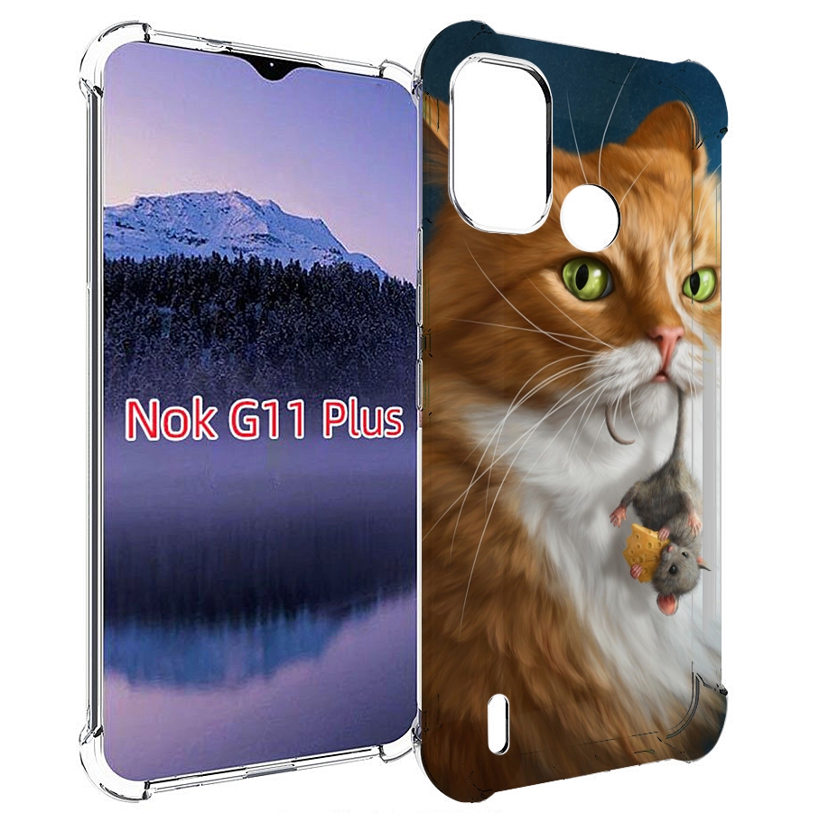 

Чехол MyPads Кот-и-мышь для Nokia G11 Plus, Прозрачный, Tocco