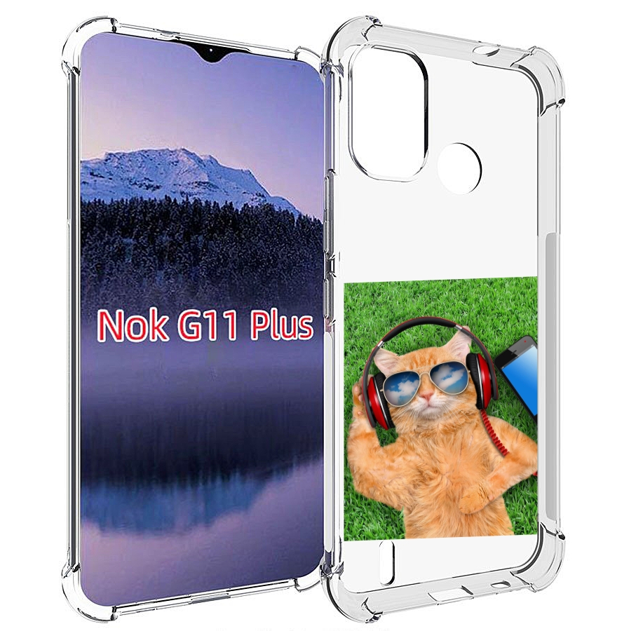 

Чехол MyPads Кот-кайфарик для Nokia G11 Plus, Прозрачный, Tocco