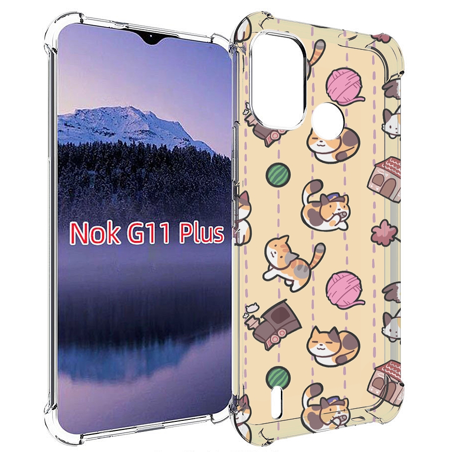 

Чехол MyPads Котики-клубочки для Nokia G11 Plus, Прозрачный, Tocco