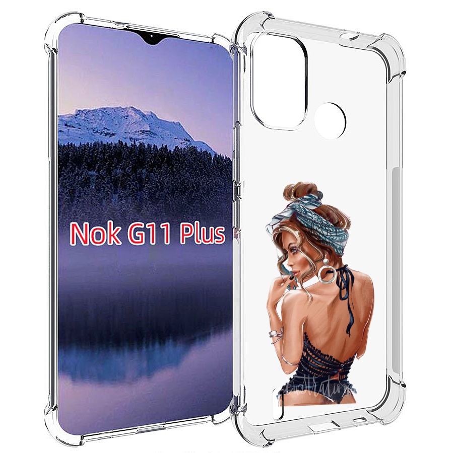 

Чехол MyPads Красивая-дама женский для Nokia G11 Plus, Прозрачный, Tocco