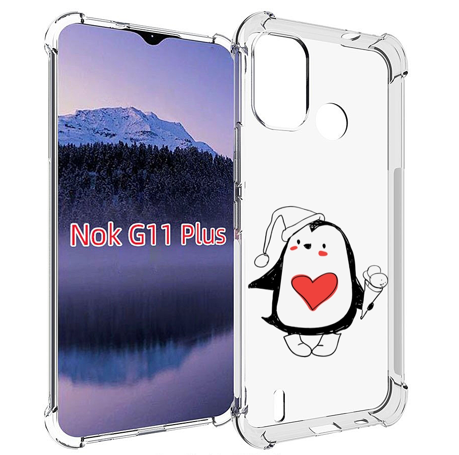 

Чехол MyPads Пингвин с мороженым для Nokia G11 Plus, Прозрачный, Tocco