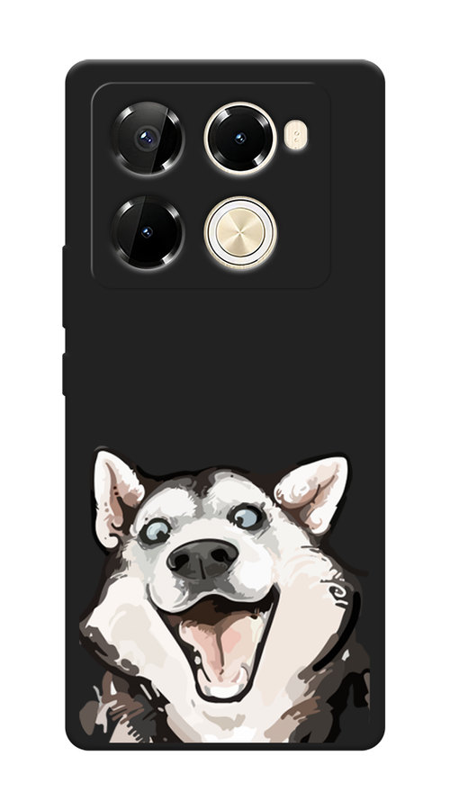 

Чехол Awog 3105952-1 для Infinix Note 40 Pro 5G, Note 40 Pro Plus "Радостный хаски", Белый;голубой;черный, 3105952-1