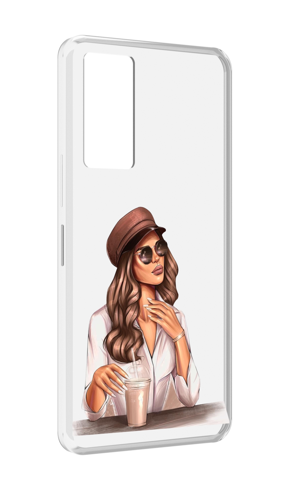 

Чехол MyPads девушка-с-милкшейком женский для Infinix Note 11, Прозрачный, Tocco