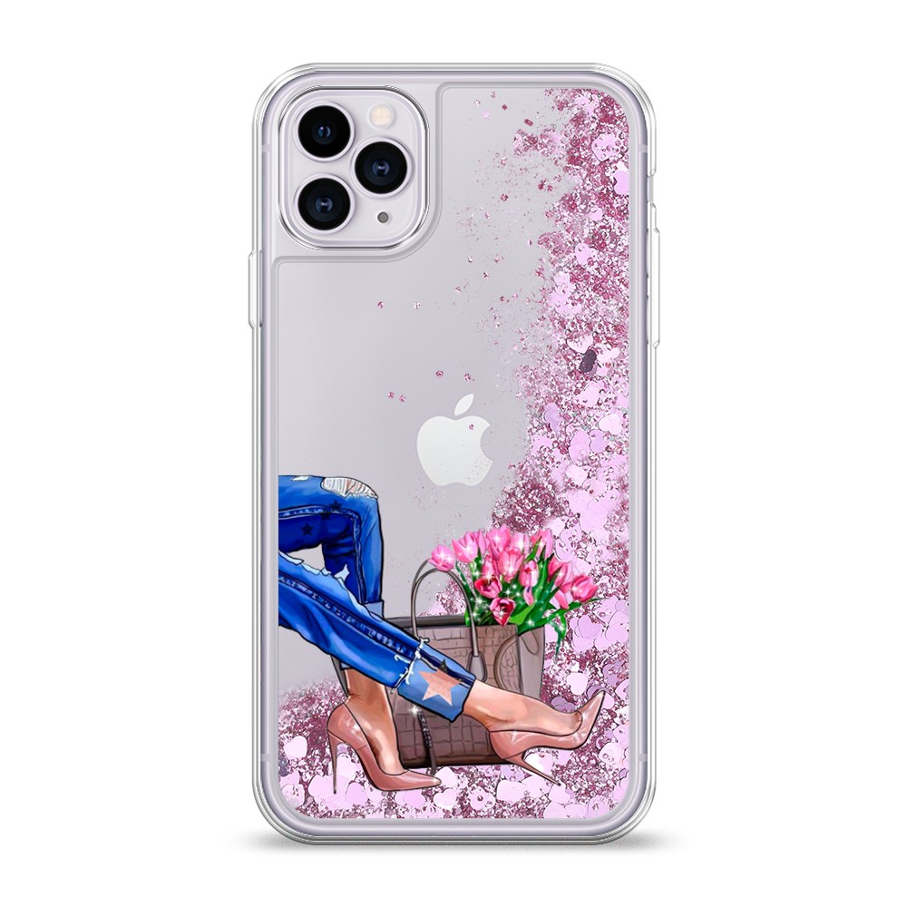 

Жидкий чехол с блестками "Каблучки" на Apple iPhone 11 Pro, 12394-1