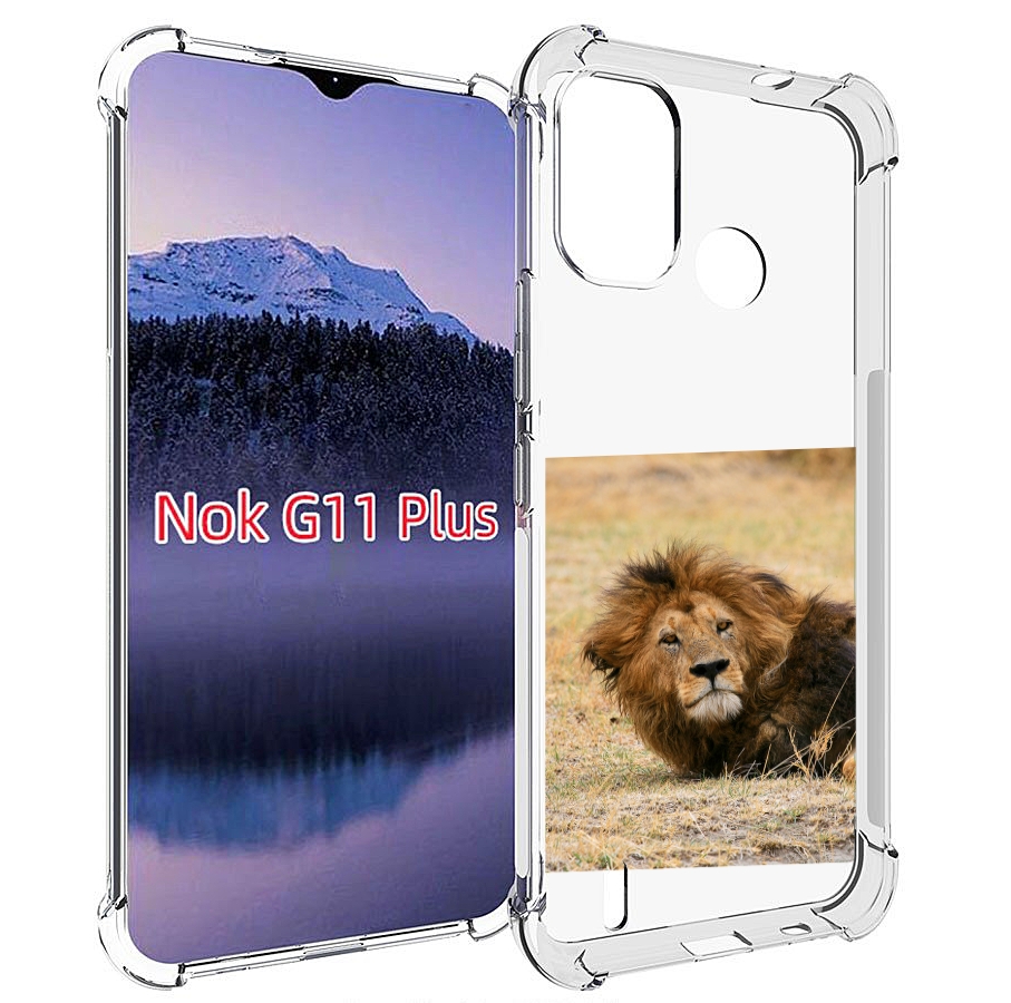 

Чехол MyPads Лев-лежит мужской для Nokia G11 Plus, Прозрачный, Tocco