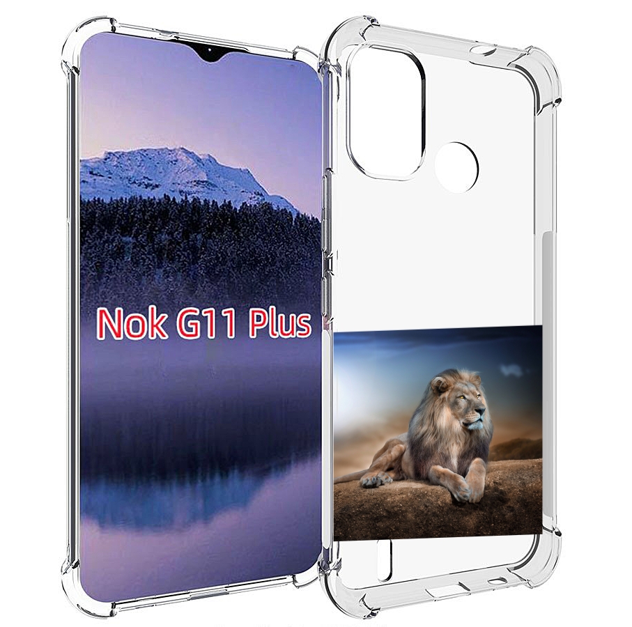 

Чехол MyPads Лев-наблюдает для Nokia G11 Plus, Прозрачный, Tocco