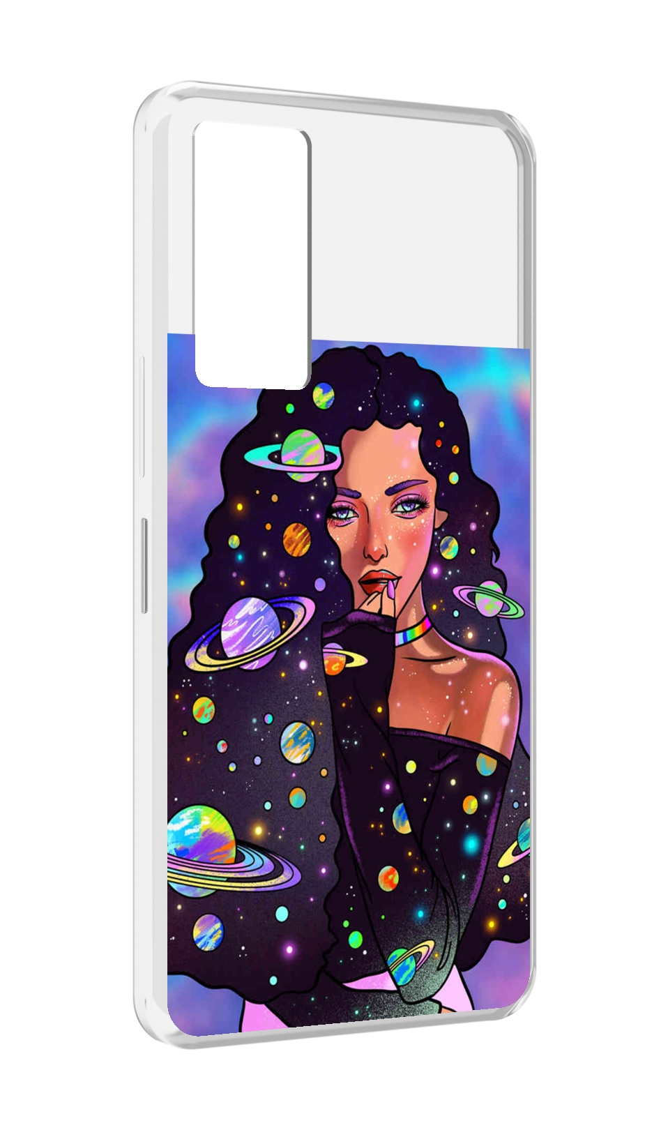

Чехол MyPads девушка-с-планетами-в-волосах женский для Infinix Note 11, Прозрачный, Tocco