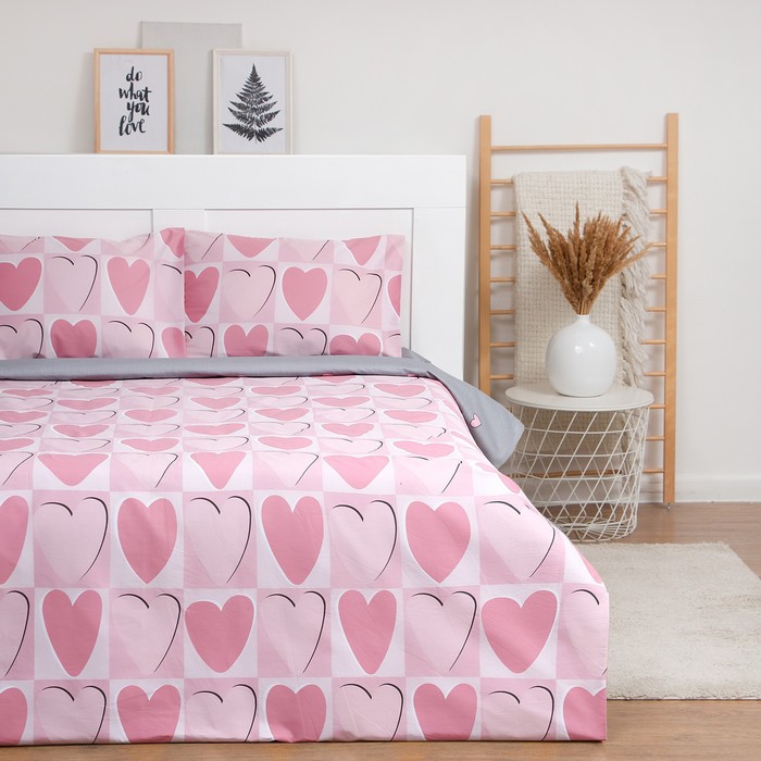 

Постельное бельё LoveLife 2сп "Hearts" 175х215см, 200х225см, 50х70см-2шт, 100% хлопок, сат