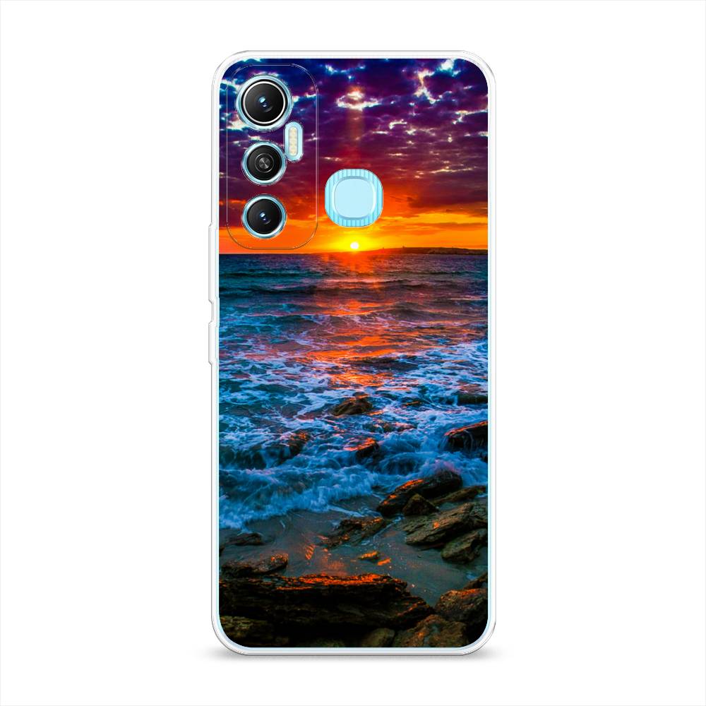 

Чехол на Infinix HOT 11 Helio G70 64 GB "Закат 1", Оранжевый;синий, 3100750-2
