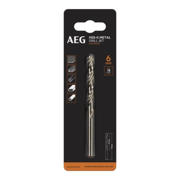 AEG Сверло HSS-G 1шт.6mm AAKHSSG06 4932479312