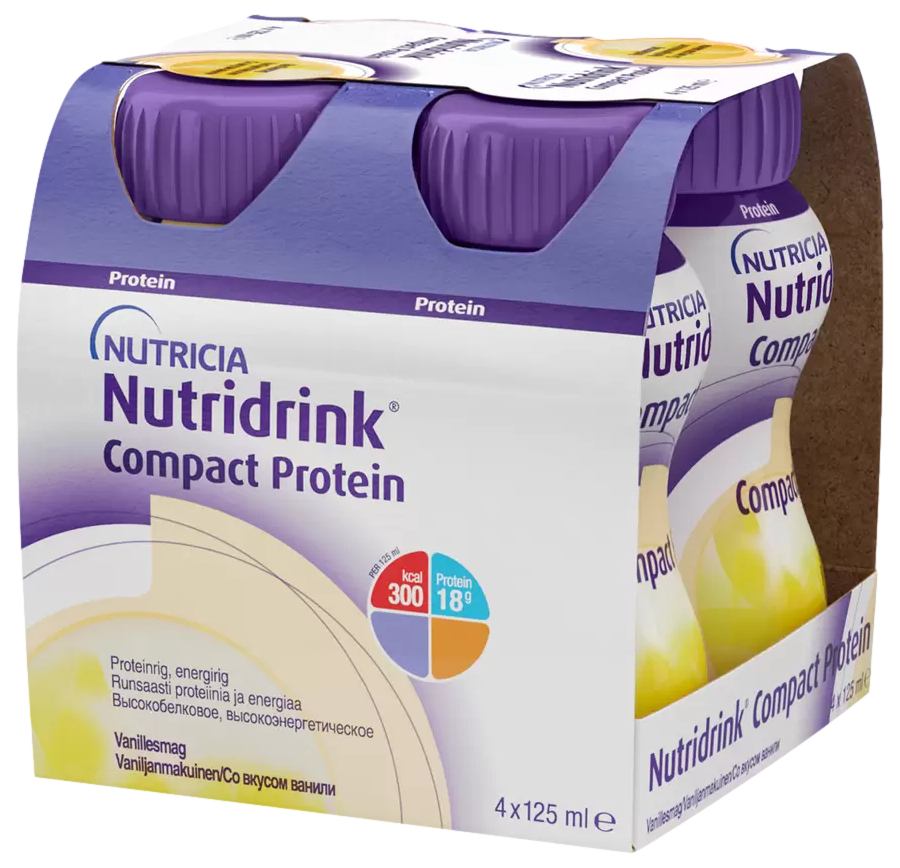 Купить Nutridrink, Протеин Нутридринк Компакт ваниль бутылочки 125 мл 4 шт., Nutricia