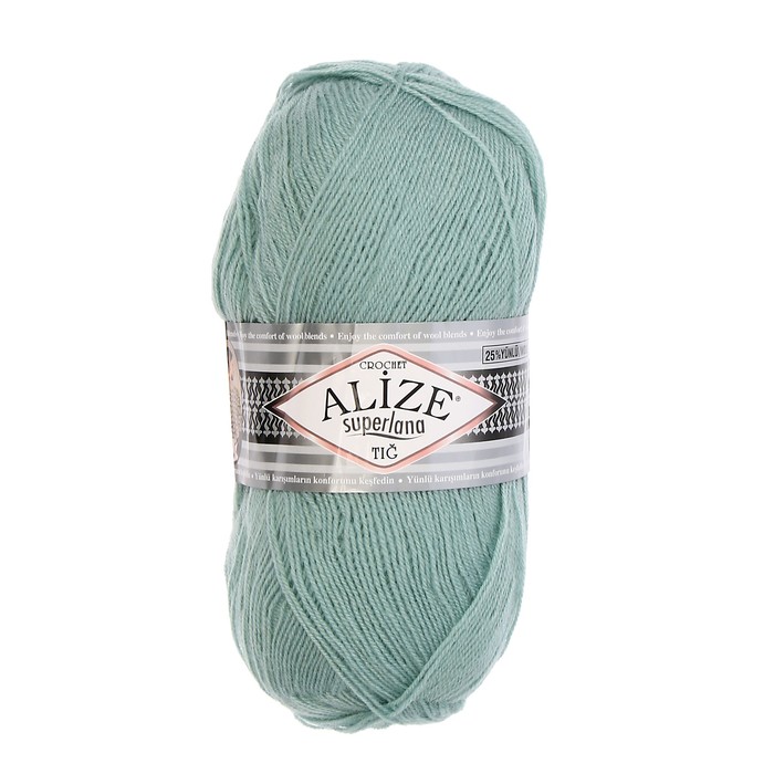 

Пряжа ALIZE "Superlana tig", 570 мх100 г, 463 мята, Зеленый