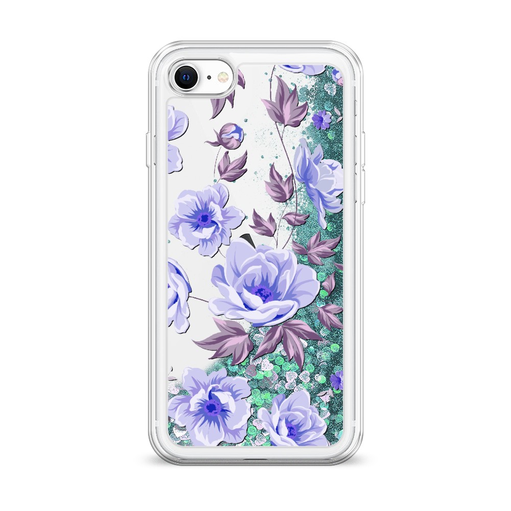 

Жидкий чехол с блестками "Цветочная фантазия 1" на Apple iPhone SE 2020, 12495-1