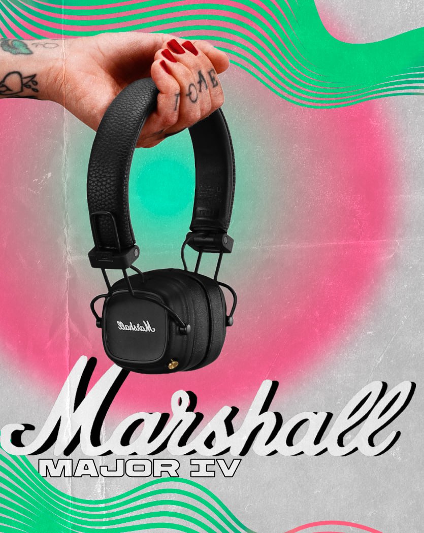 

Беспроводные наушники Marshall Major IV Black, Major 4