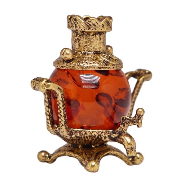 

Фигурка мини "Самовар" (латунь, янтарь коричневый) Хорошие Вещи 57, 57