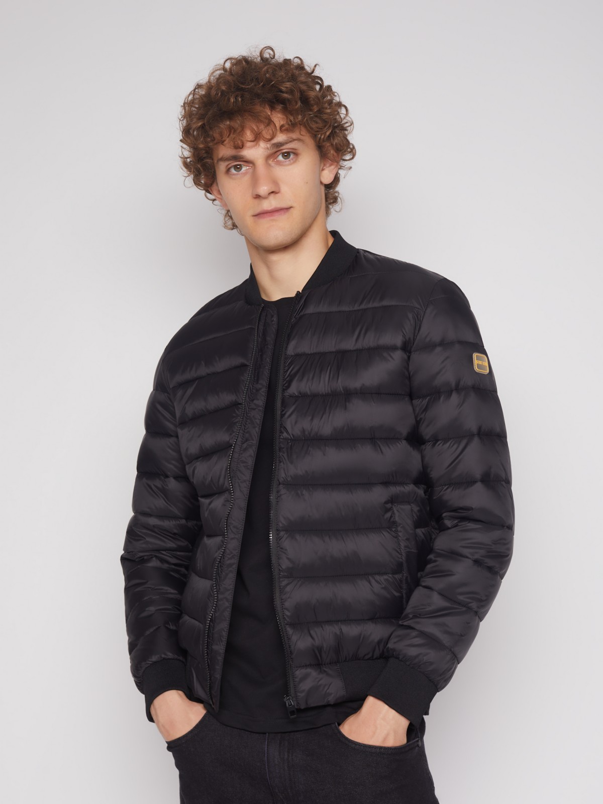 

Бомбер мужской Zolla 012335102054 черный XL, 012335102054