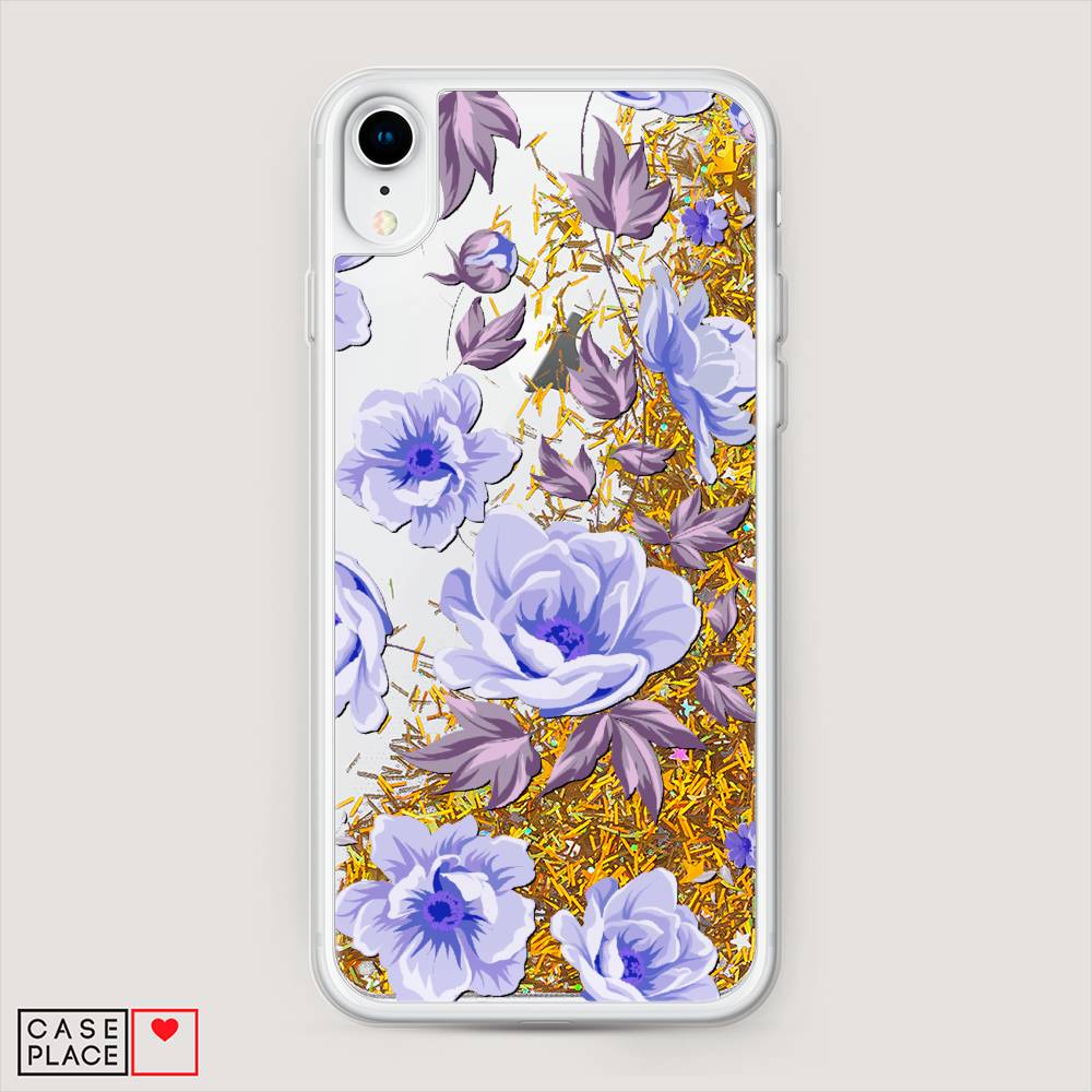 

Жидкий чехол с блестками "Цветочная фантазия 1" на Apple iPhone XR (10R), 12090-1