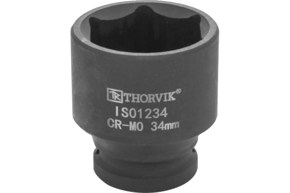 

Головка торцевая ударная IS01234 34 мм, 1/2"DR Thorvik 53428