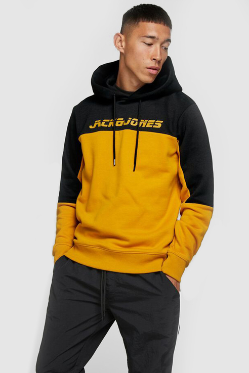 фото Худи мужское jack & jones 1400000706/6 оранжевое 48 ru