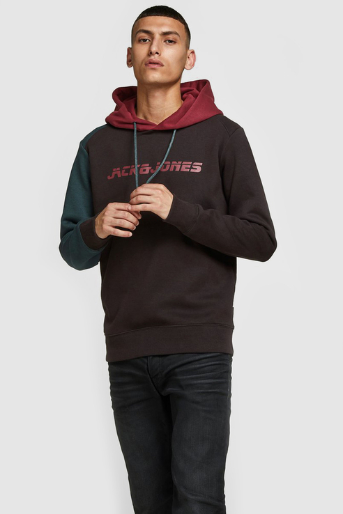 фото Худи мужское jack & jones 1400000706/6 черное 50 ru