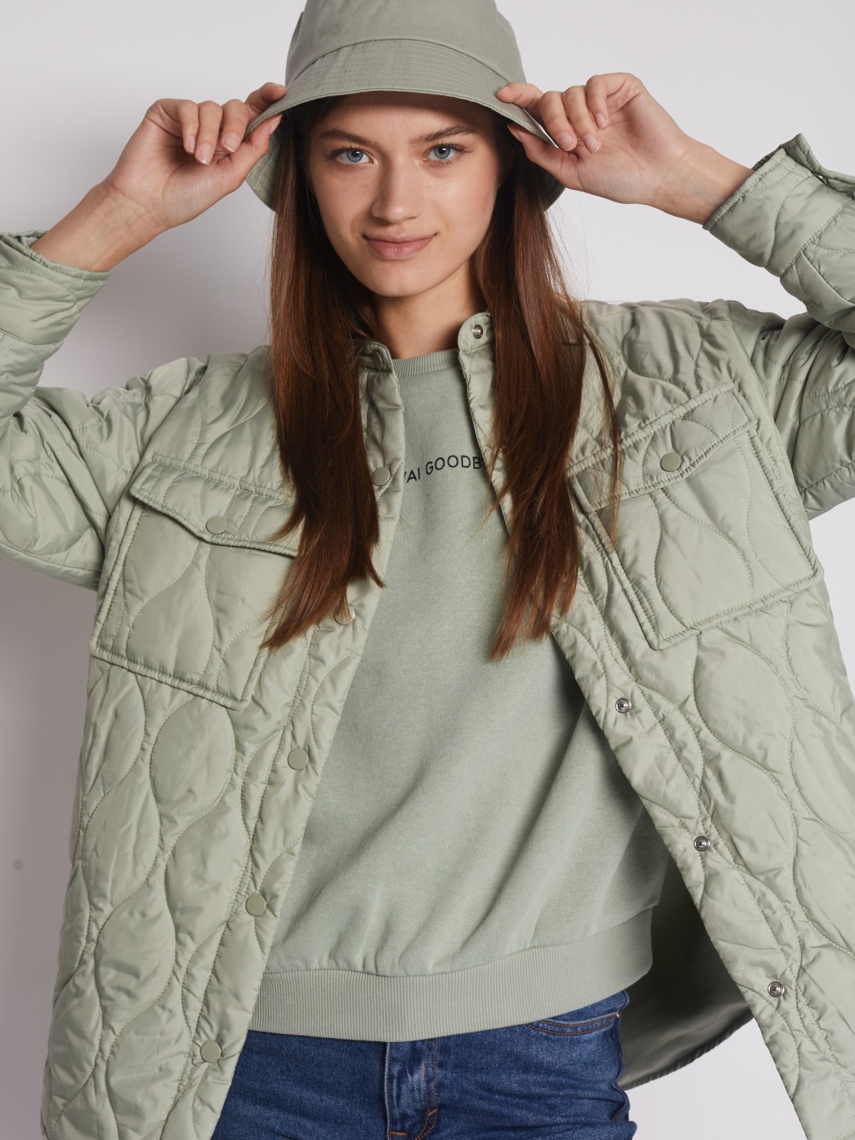 

Куртка женская Zolla 022335102184 хаки XS, 022335102184