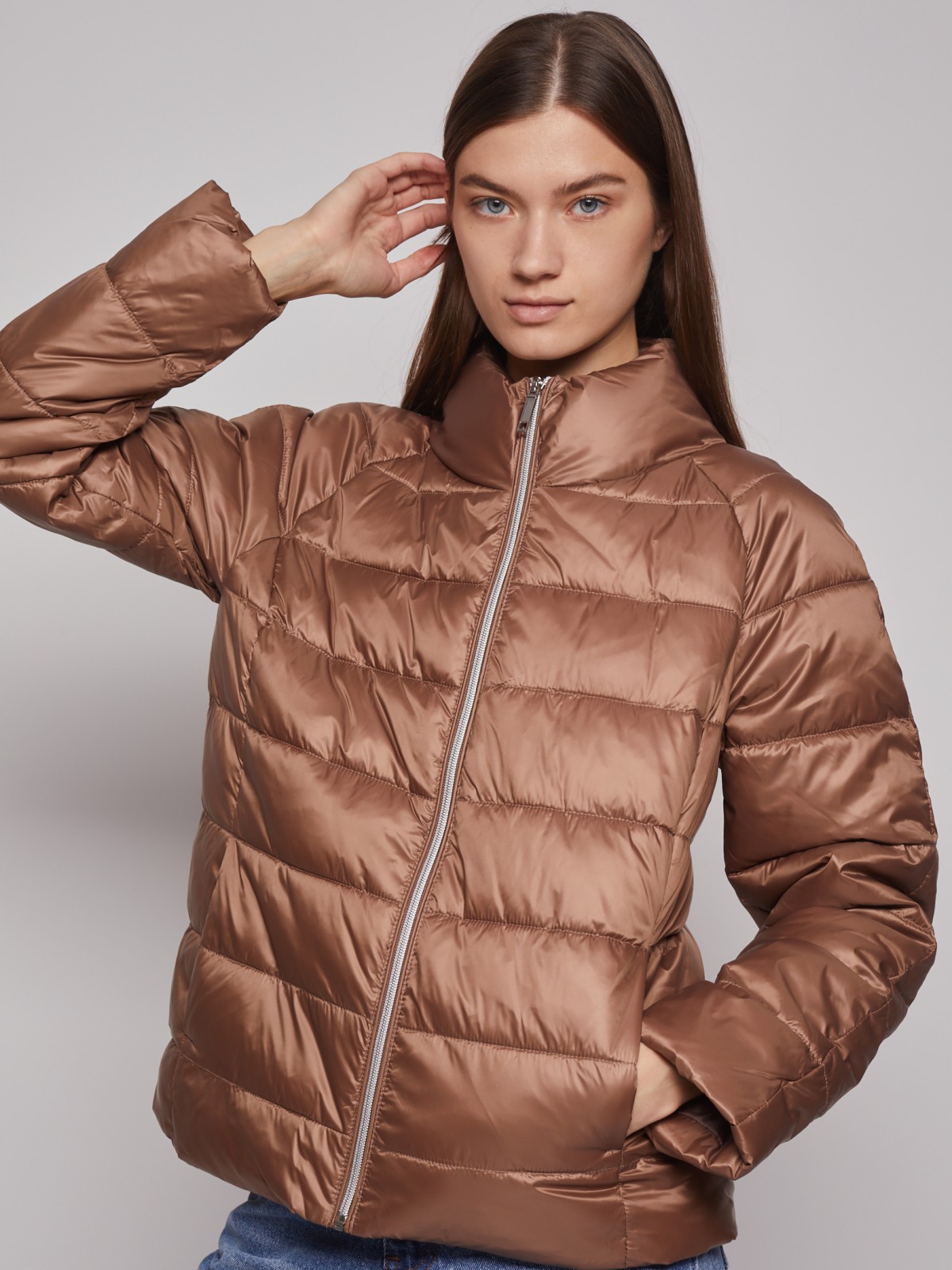 Куртка женская Zolla 022335102204 коричневая XS