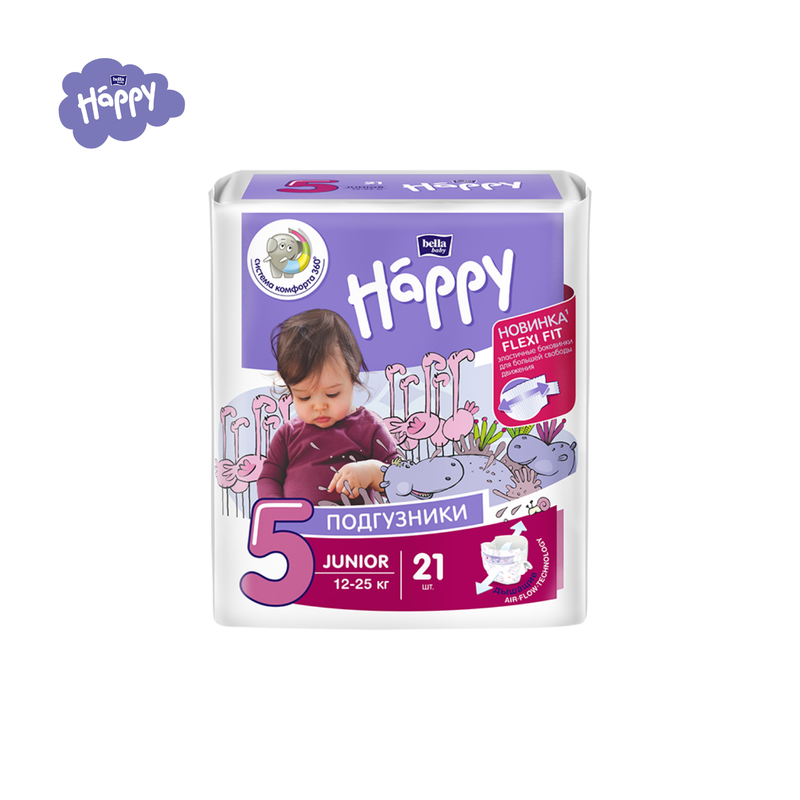 Подгузники Bella Baby Happy Junior 5 12-25 кг 21 шт 1075₽