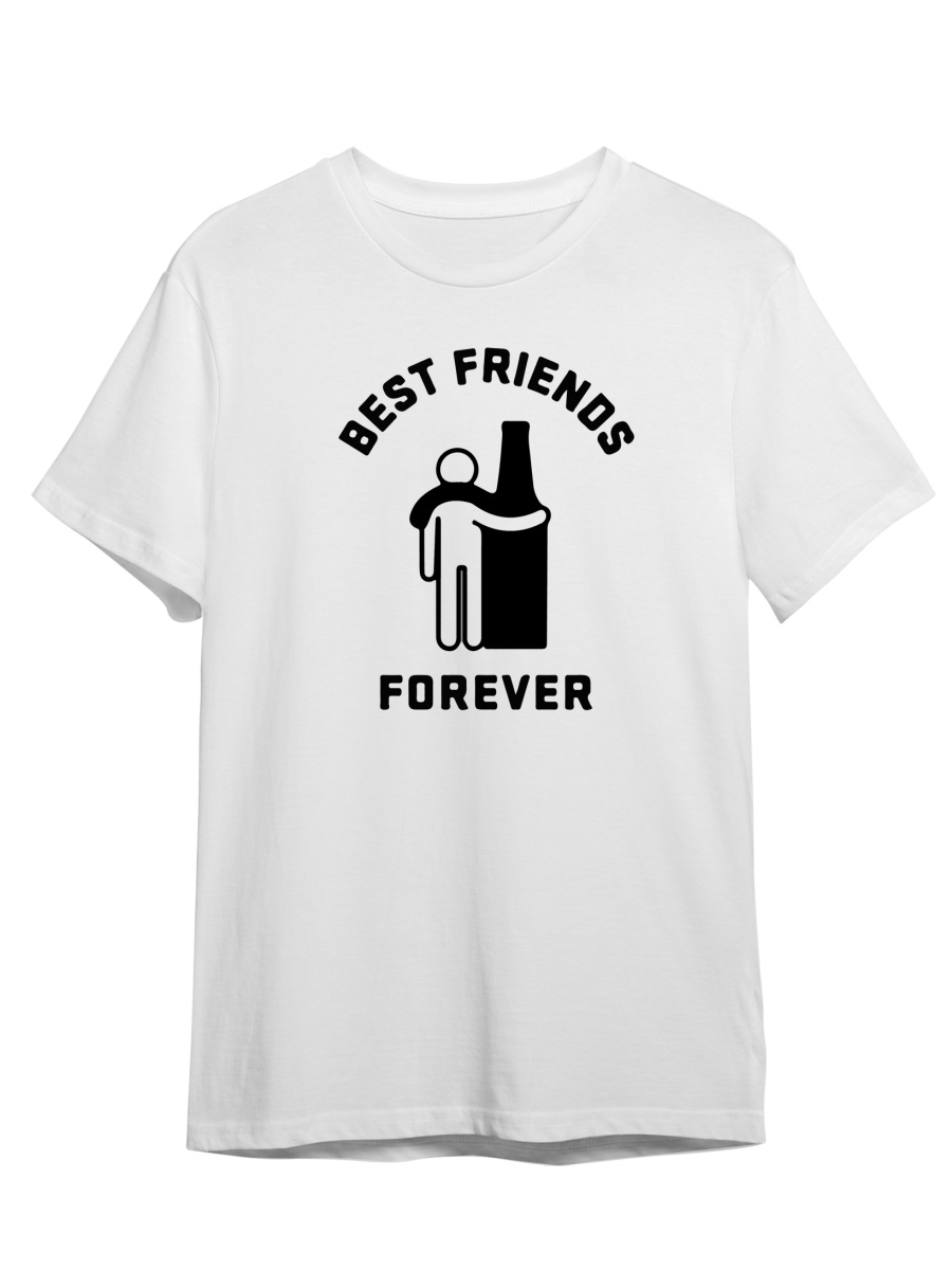 

Футболка унисекс СувенирShop Best friends forever/Beer/Пиво 5 белая 3XL (56-58), "Best friends forever/Beer/Пиво" 5