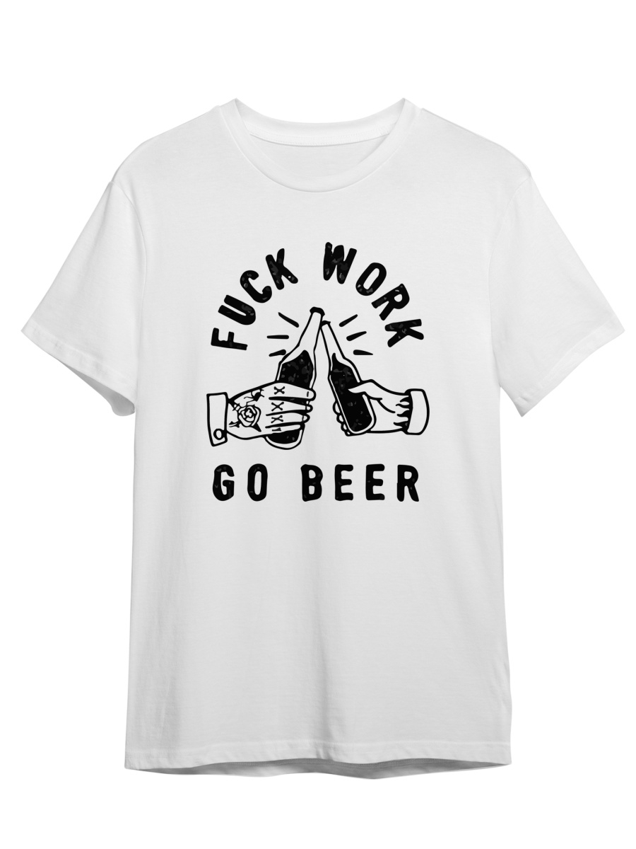 

Футболка унисекс СувенирShop Go beer/Пиво 6 белая 3XL (56-58), "Go beer/Пиво" 6