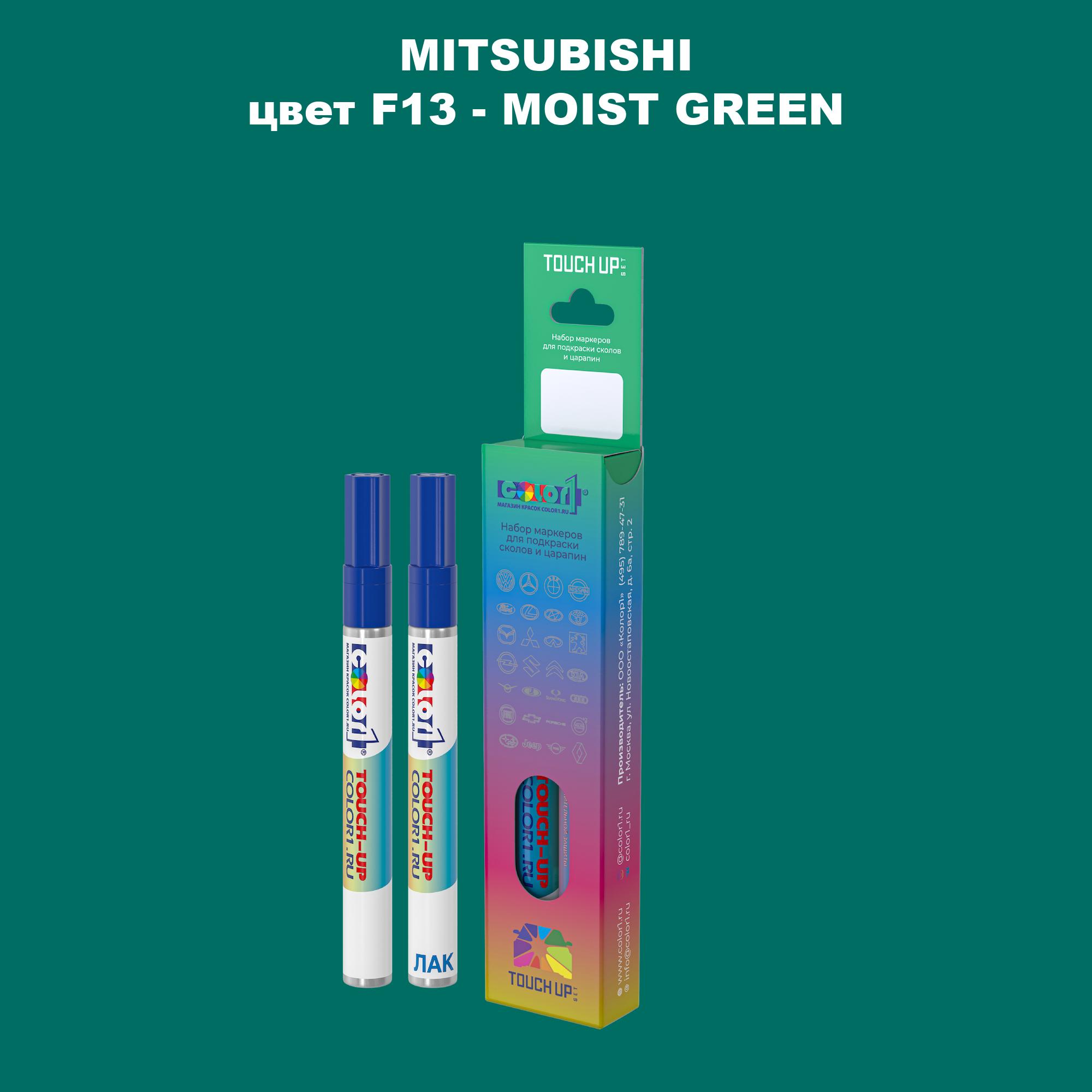 

Маркер с краской COLOR1 для MITSUBISHI, цвет F13 - MOIST GREEN, Прозрачный