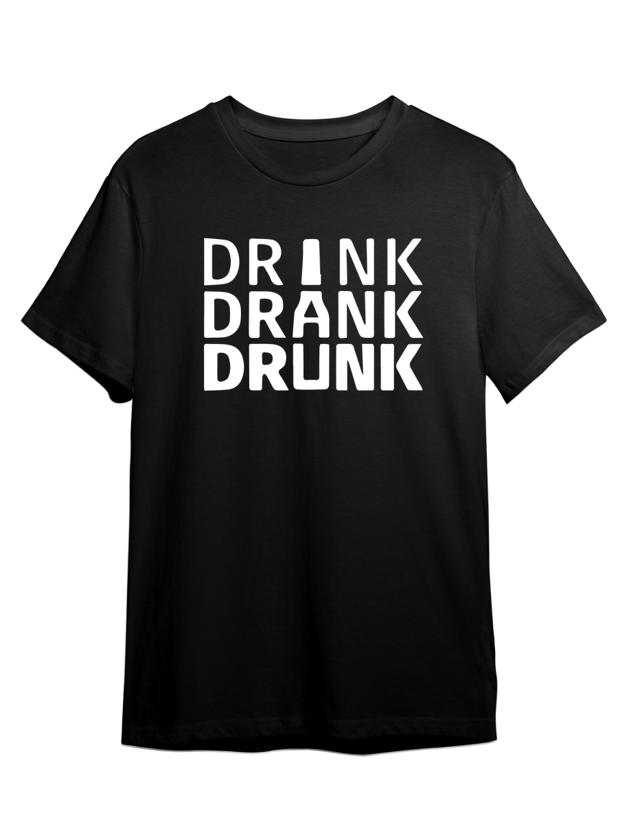 

Футболка унисекс СувенирShop Drink drank drunk/Пиво/Beer 7 черная 3XL (56-58), Черный, "Drink drank drunk/Пиво/Beer" 7