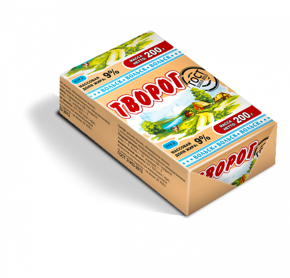 

Творог рассыпчатый Вольск 9% 200 г