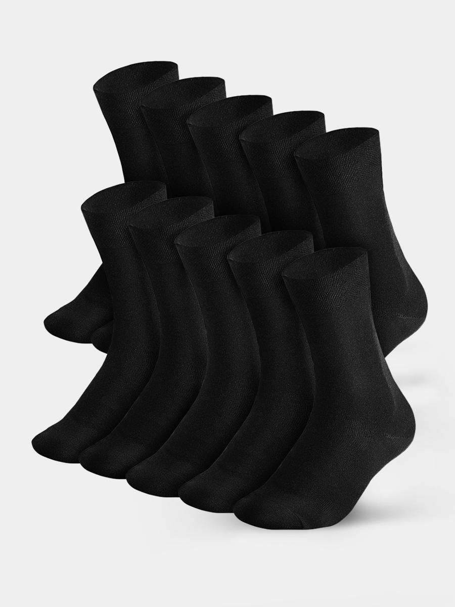 Комплект носков мужских LEORA 76679908 черных 45-47 RU, 10 пар