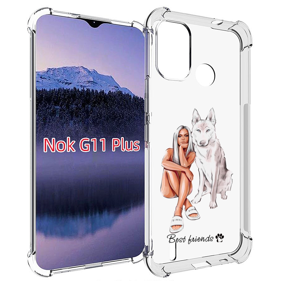 

Чехол MyPads Лучшие-друзья для Nokia G11 Plus, Прозрачный, Tocco
