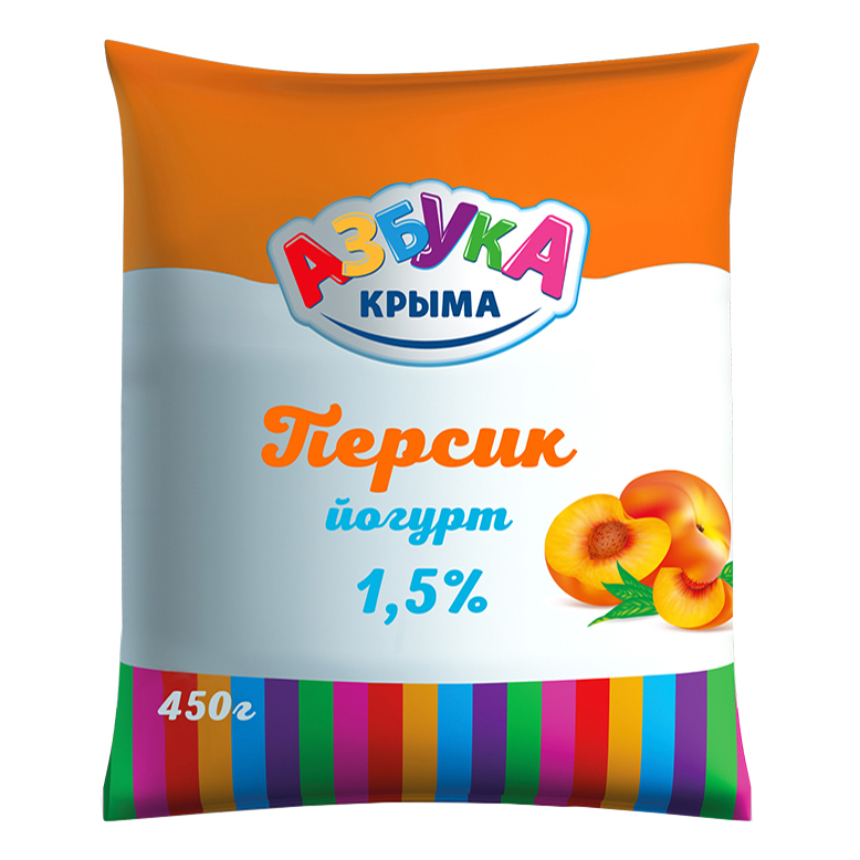 

Питьевой йогурт Азбука Крыма персик 1,5% 450 г