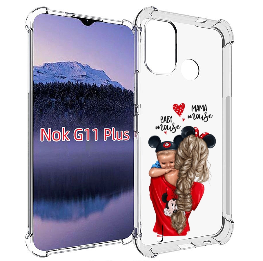 

Чехол MyPads Мама-маус женский для Nokia G11 Plus, Прозрачный, Tocco