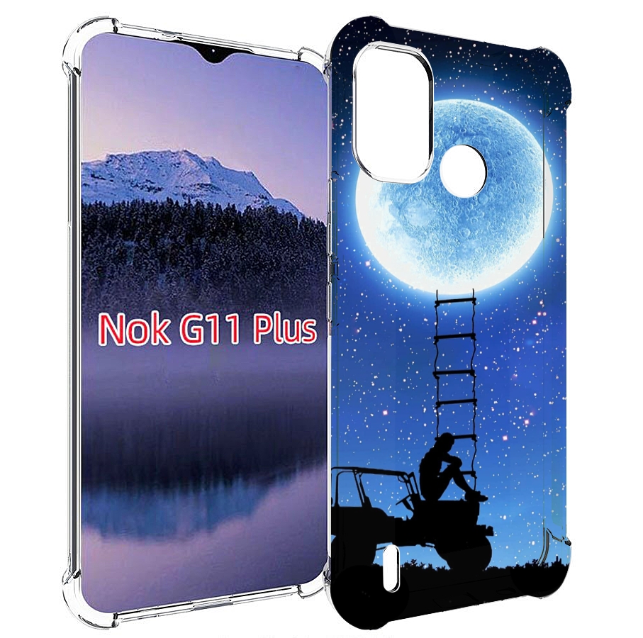 

Чехол MyPads Машина-на-лун для Nokia G11 Plus, Прозрачный, Tocco