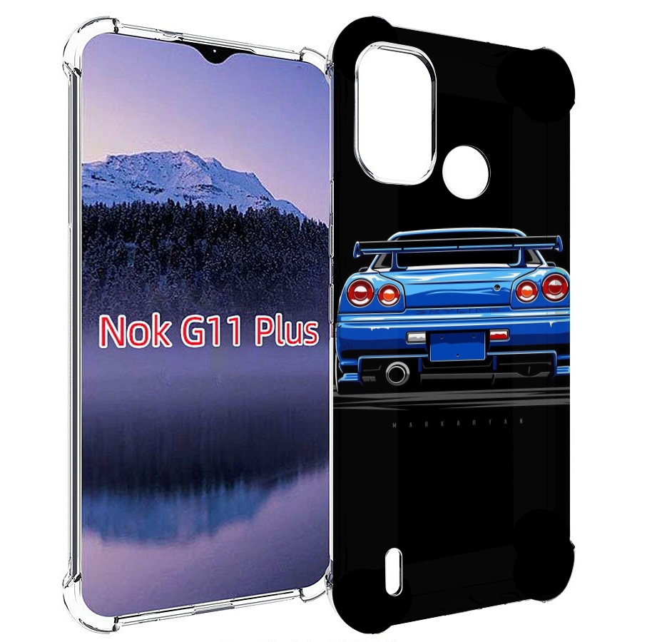

Чехол MyPads Машина-синяя мужской для Nokia G11 Plus, Прозрачный, Tocco