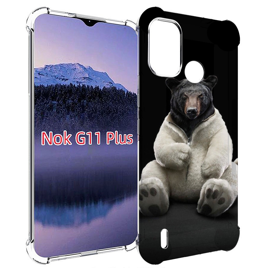 

Чехол MyPads Медведь-бурый-белый для Nokia G11 Plus, Прозрачный, Tocco