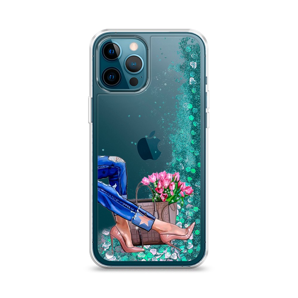 

Жидкий чехол с блестками "Каблучки" на Apple iPhone 12 Pro, 12895-1