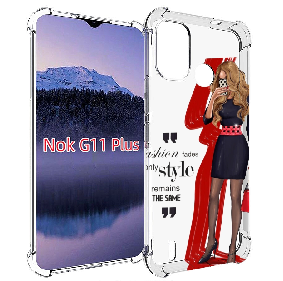 

Чехол MyPads Модная-девушка женский для Nokia G11 Plus, Прозрачный, Tocco