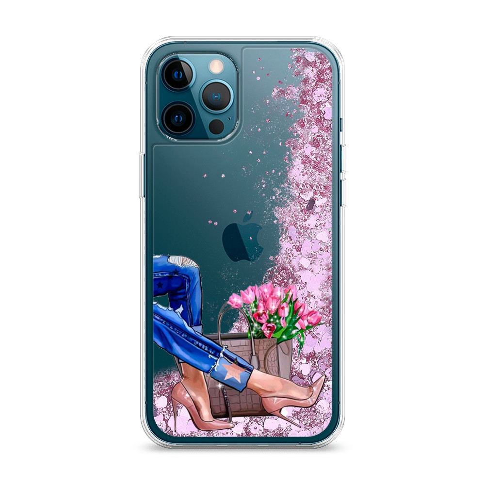 

Жидкий чехол с блестками "Каблучки" на Apple iPhone 12 Pro Max, 12794-1