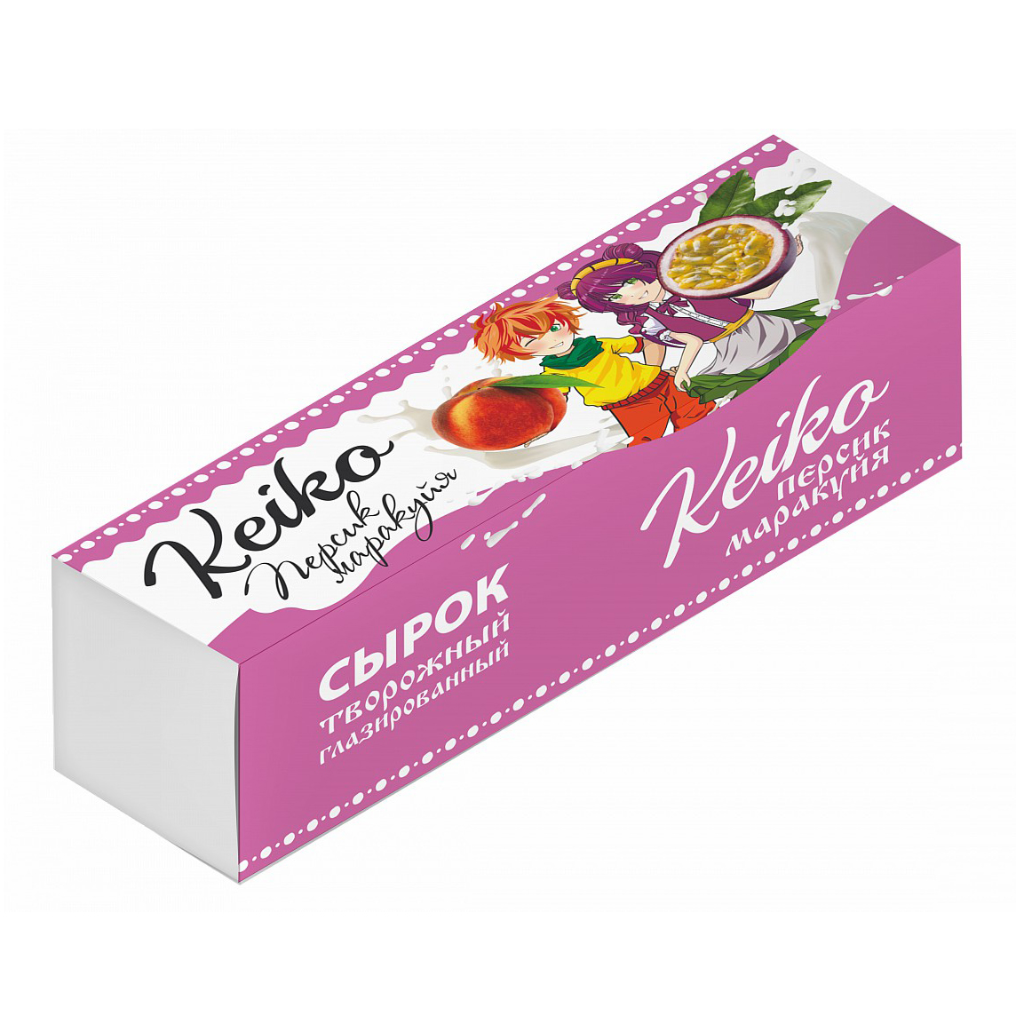 

Сырок творожный Keiko глазированный персик-маракуйя 16% 40 г