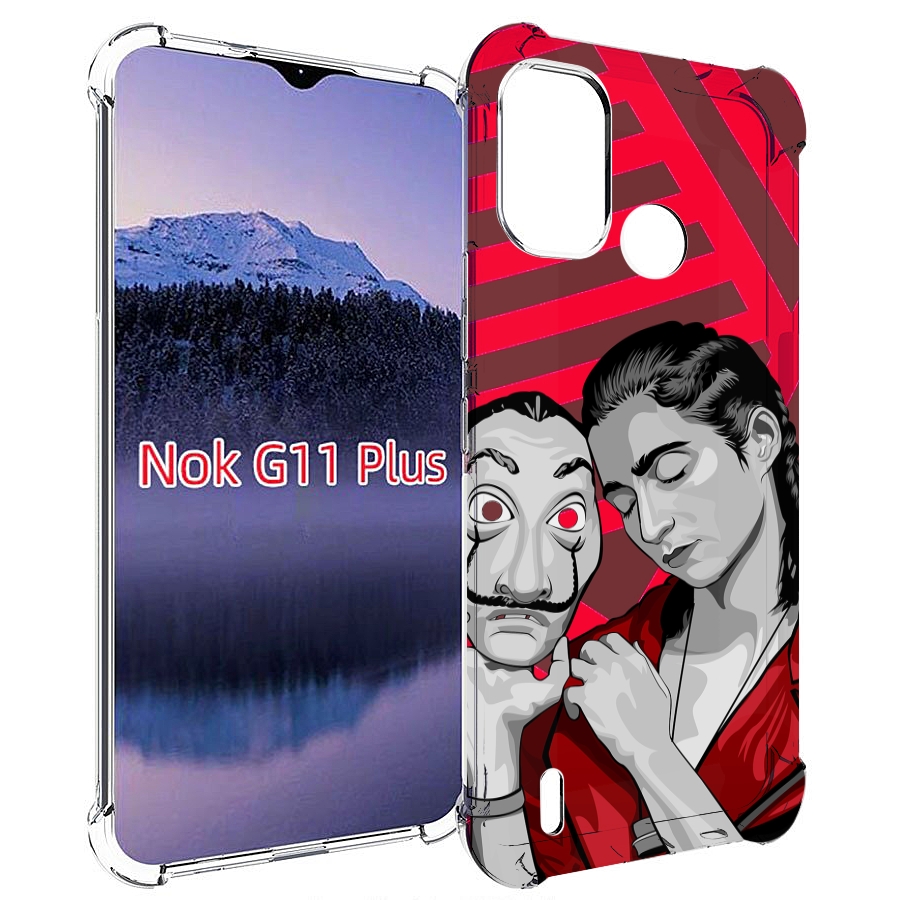 

Чехол MyPads Найроби-бумажного-дома для Nokia G11 Plus, Прозрачный, Tocco