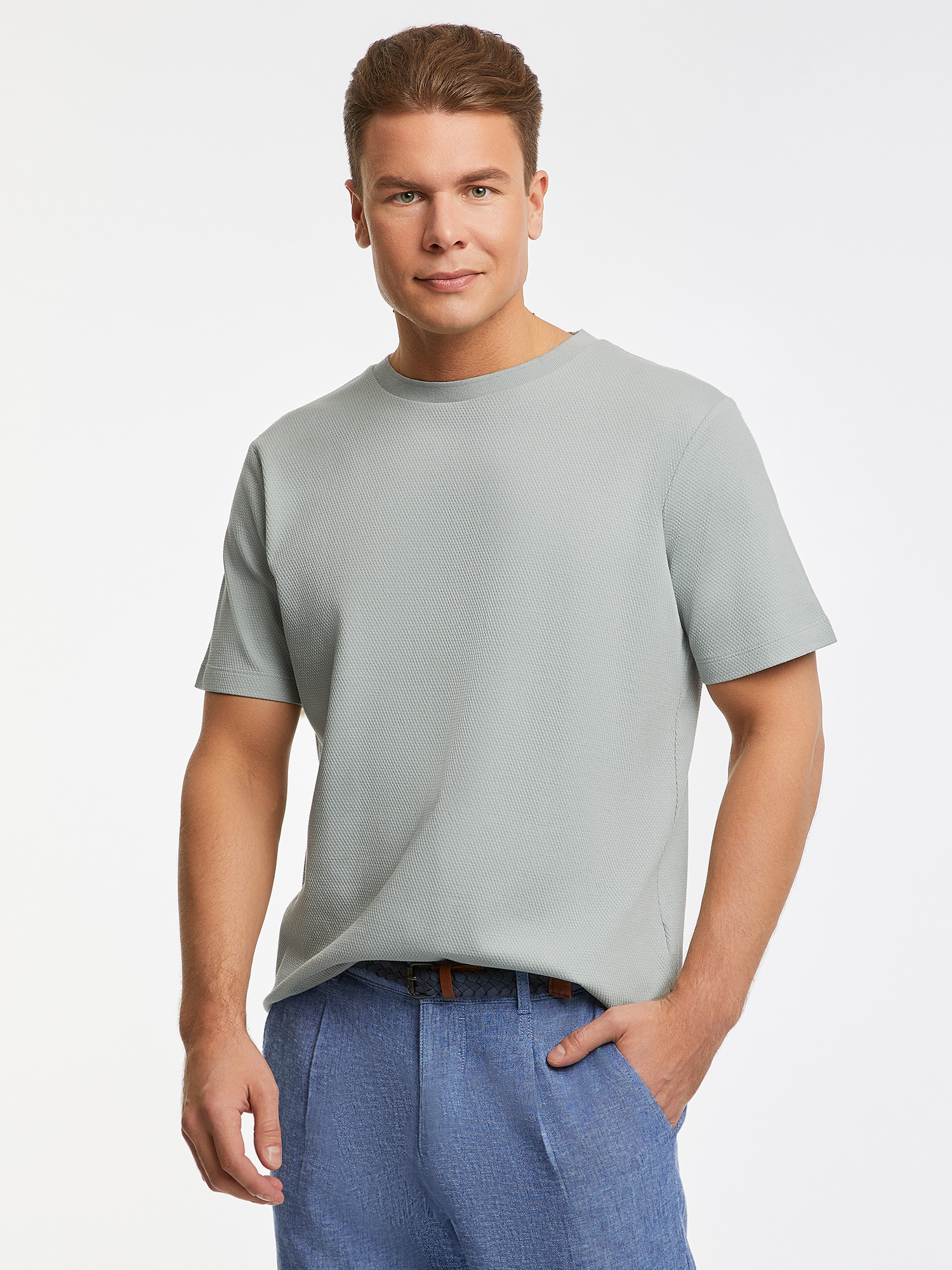 

Футболка мужская oodji 5B621014M зеленая 2XL, Зеленый, 5B621014M