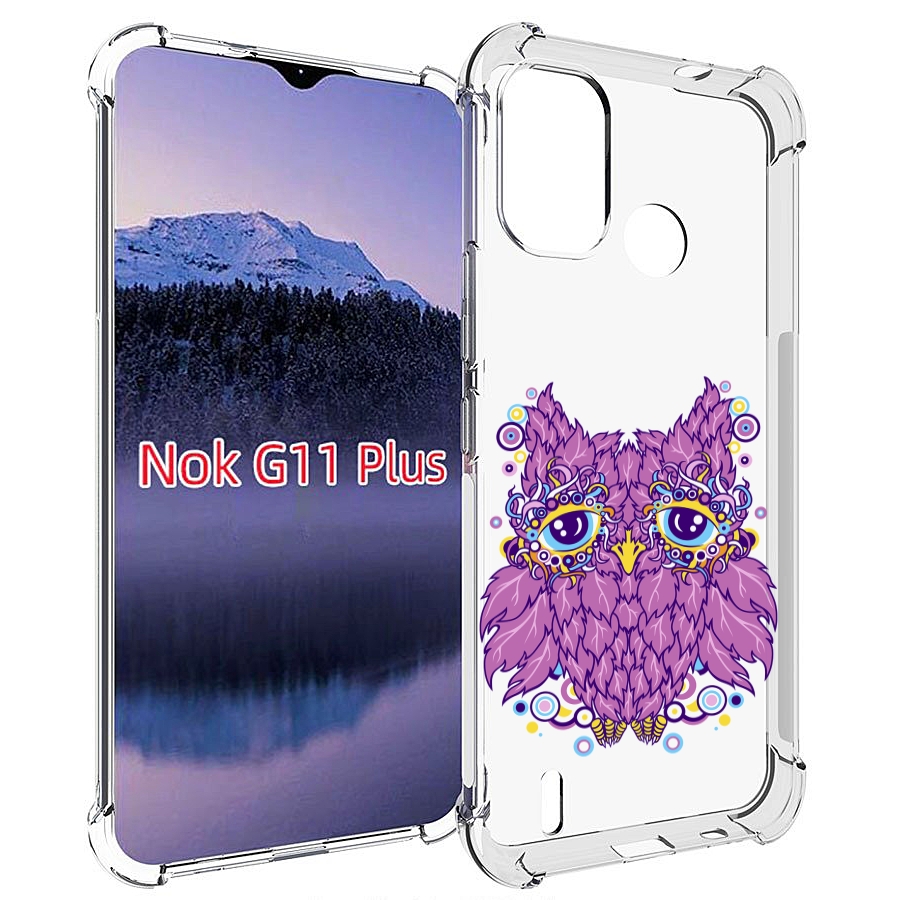 

Чехол MyPads Розовая сова для Nokia G11 Plus, Прозрачный, Tocco