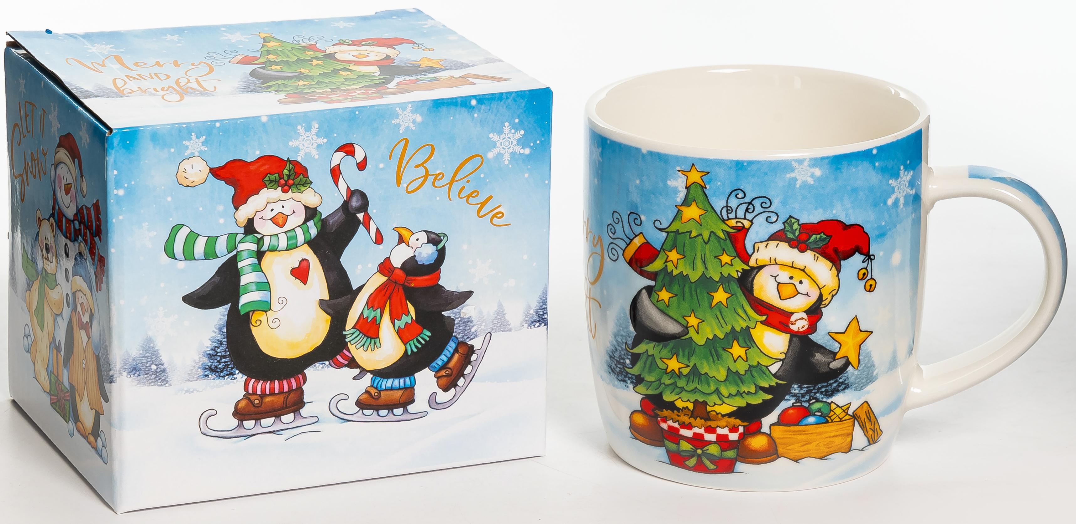 

Кружка для чая фарфоровая подарочная 380 мл OLAFF 223-08008-02