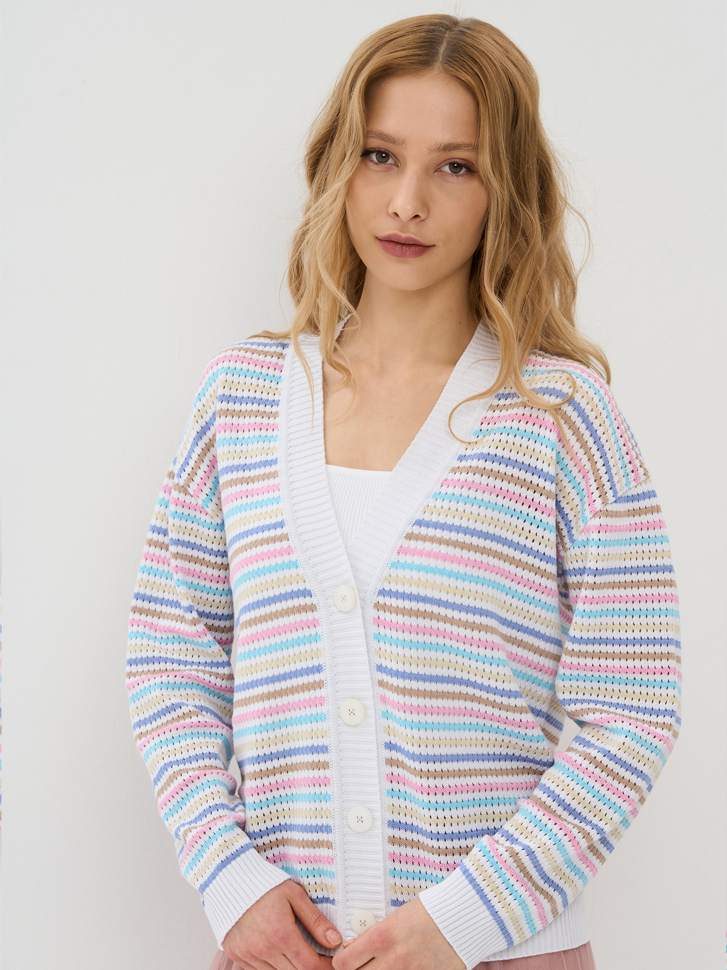 

Кардиган женский NEWVAY 9241-91042 белый 50-52 RU, 9241-91042