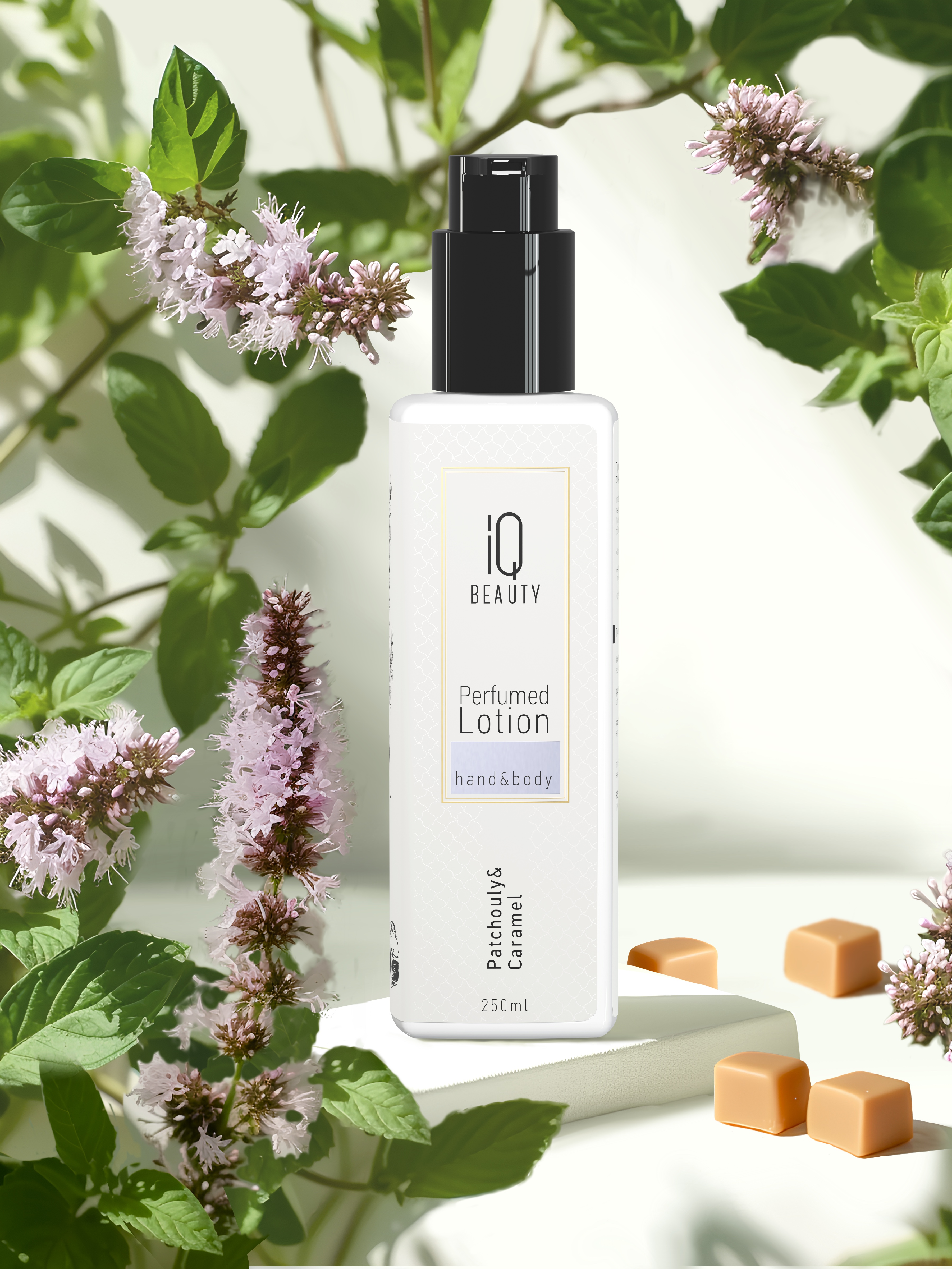 

Парфюмированный лосьон для рук и тела IQ Beauty Пачули и карамель, 250 мл