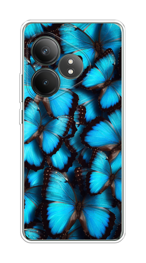 

Чехол на Realme GT Neo 6 SE "Тропическая бабочка 2", Голубой;черный, 2516850-1